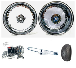 300 KIT CHROME "EVERCLEAR" WHEELS CHROME STEALTH ARM 12-20 KAWASAKI NINJA ZX-14R