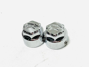 CHROME DIAMOND CUT ATC KICKSTAND BRACKET BOLT CAPS 99-07 SUZUKI HAYABUSA