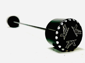 BLACK CONTRAST DIAMOND CUT ZX ENGRAVED FRONT AXLE CAPS KAWASAKI NINJA ZX