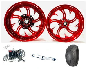 240 KIT WILDER RED SHARK TOOTH WHEEL CHROME ARM 06-07 SUZUKI GSXR 600 750
