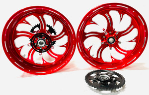 STOCK SIZE WILDER RED SHARK TOOTH WHEELS 01-08 SUZUKI GSXR 1000