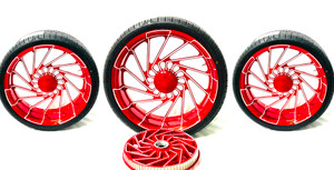 20" WILDER RED CC MAYHEM WHEELS(3) & PULLEY 09-12 CANAM SPYDER ROADSTER