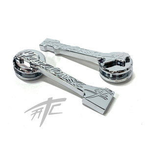 HAYABUSA CHROME DIAMOND CUT EXHAUST PLUG SET L/R 2008-2012 SUZUKI HAYABUSA