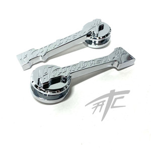 HAYABUSA CHROME DIAMOND CUT EXHAUST PLUG SET L/R 1999-2007 SUZUKI HAYABUSA