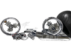 300 CHROME ARM FAT TIRE KIT CHROME KANJI WHEELS 2022-2024 SUZUKI HAYABUSA