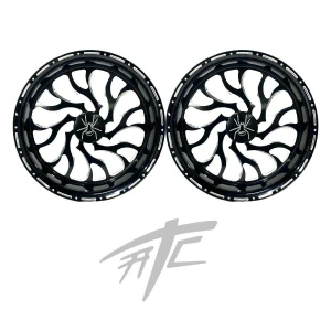SPYDER 20" BLACK CONTRAST CUT HELLIAN WHEELS (2) 09-12 CAN-AM SPYDER ROADSTER
