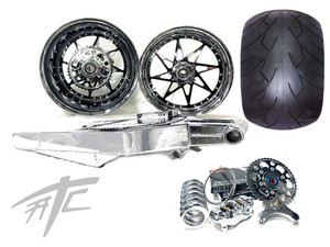 330 FATTIRE KIT CHROME/BLACK SWITCHBACK CHROME STEALTH 01-08 SUZUKI GSXR 1000