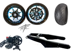 240 FAT TIRE KIT BLACK & BLUE SWITCHBACK BLACK STEALTH ARM 22-25 SUZUKI HAYABUSA