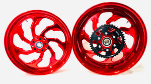 240 FAT TIRE CANDY RED SAMURAI WHEELS 08-20 SUZUKI GSXR 600 750
