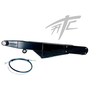 BLACK STEALTH STOCK WIDE EXTENDED SWINGARM & BRAKE LINE 06-07 SUZUKI GSXR600 750