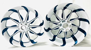 GSXR STOCK SIZE WHITE & CUSTOM BLUE TORNADO WHEELS 01-05 SUZUKI GSXR 600 750