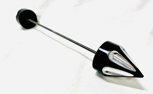 HAYABUSA BLACK CONTRAST CUT STRAIGHT SPIKE FRONT AXLE CAPS 08-20 SUZUKI HAYABUSA