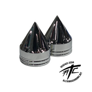 ZX-14R CHROME SPIKE FORK CAPS 2012-2022 KAWASAKI NINJA ZX14R