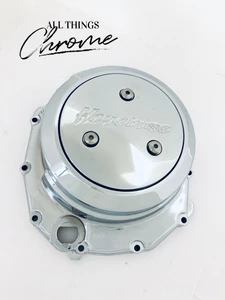 HAYABUSA CHROME CLUTCH COVER WITH ENGRAVED DERBY PLATE 2008-2012 SUZUKI HAYABUSA