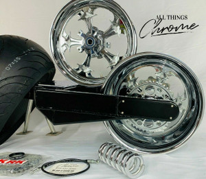 HAYABUSA 330 OSD FAT TIRE KIT CHROME STREET FIGHTER WHEELS 22-24 SUZUKI HAYABUSA