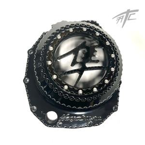 HAYABUSA SOLID BLACK KANJI SEE THROUGH CLUTCH COVER LEDS 99-23 SUZUKI HAYABUSA