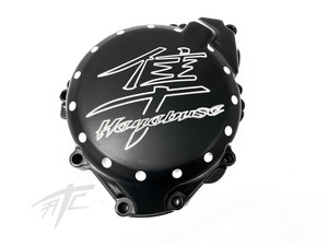 HAYABUSA ENGRAVED BLACK CONTRAST DIAMOND CUT STATOR COVER 1999 SUZUKI HAYABUSA