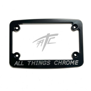 ALL THINGS CHROME BLACK CONTRAST CUT LICENSE PLATE FRAME UNIVERSAL FITMENT ALL THINGS CHROME BLACK CONTRAST CUT LICENSE PLATE FRAME UNIVERSAL FITMENT