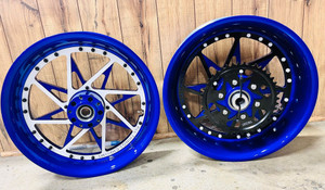 GSXR 330 BLUE-WHITE-BLACK SWITCHBACK WHEELS 01-05 SUZUKI GSXR 600 750