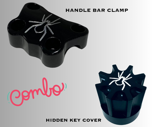BLACK CONTRAST HANDLEBAR CLAMP & KEY COVER 15-22 CAN-AM SPYDER F3/F3-T/F3-S