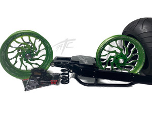 NINJA 360 FAT TIRE KIT ILLUSION GREEN HELLIAN WHEELS 06-11 KAWASAKI NINJA ZX-14