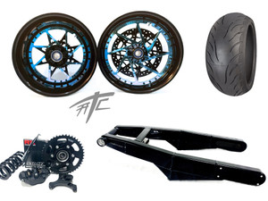 240 FAT TIRE KIT BLACK & BLUE SWITCHBACK BLACK ARM 06-07 SUZUKI GSXR 600 750
