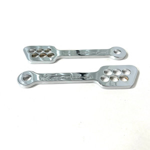 CHROME HAYABUSA ENGRAVED 6 HOLE LOWERING LINKS 1999-2007 SUZUKI HAYABUSA