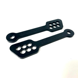 SOLID BLACK HAYABUSA ENGRAVED 6 HOLE LOWERING LINKS 2008-2020 SUZUKI HAYABUSA