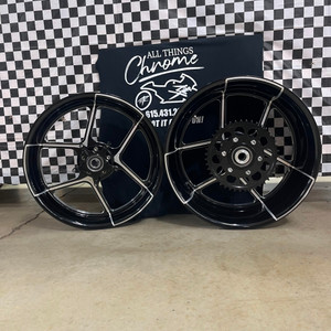 ZX-14 360 FAT TIRE BLACK CONTRAST OZEMPIK WHEELS 12-20 KAWASAKI NINJA ZX14