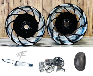 300 BLACK CONTRAST "NINA" FAT TIRE KIT CHROME ARM 06-07 SUZUKI GSXR 600 750