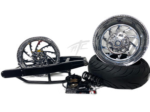 NINJA 240 STEALTH FAT TIRE KIT CHROME PIRANHA WHEELS 12-20 KAWASAKI NINJA ZX-14R