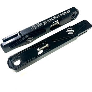 EXTRA LONG BLACK HAYABUSA SWINGARM EXTENSIONS 10-14" OVER 22-24 SUZUKI HAYABUSA