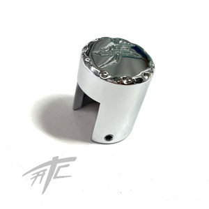 HAYABUSA CHROME DIAMOND CUT KANJI BANJO BOLT COVER 22-24 SUZUKI HAYABUSA