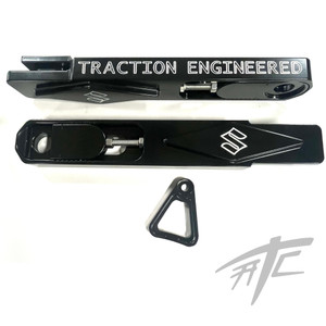 EXTRA LONG BLACK CONTRAST SWINGARM EXTENSIONS 10-14" OVER 13-20 SUZUKI HAYABUSA