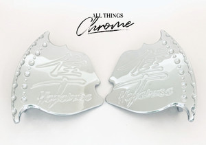 HAYABUSA CHROME FRONT LEFT & RIGHT BRAKE CALIPER COVER 2022-2026 SUZUKI HAYABUSA