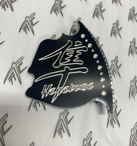 BUSA BLACK CONTRAST CUT FRONT BRAKE CALIPER COVER (LEFT) 22-25 SUZUKI HAYABUSA