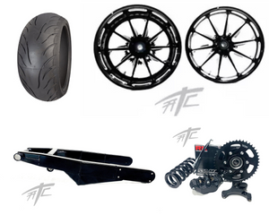 330 OSD BLACK CONTRAST CUT "LAUNCH" FAT TIRE KIT BLACK ARM 99-07 SUZUKI HAYABUSA