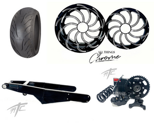 330 OSD BLACK CONTRAST CUT "CHAOS" FAT TIRE KIT BLACK ARM 08-12 SUZUKI HAYABUSA