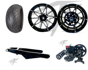 330 OSD BLACK CONTRAST CUT "EMPIRE" FAT TIRE KIT BLACK ARM 08-12 SUZUKI HAYABUSA