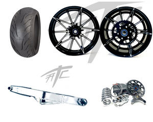 330 OSD BLACK CONTRAST CUT "EMPIRE" KIT CHROME ARM 08-12 SUZUKI HAYABUSA