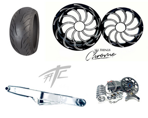 360 OSD BLACK CONTRAST CUT "CHAOS" KIT CHROME ARM 06-11 KAWASAKI NINJA ZX14