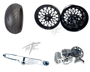 330 OSD BLACK CONTRAST CUT "BANDIT" KIT CHROME ARM 99-07 SUZUKI HAYABUSA