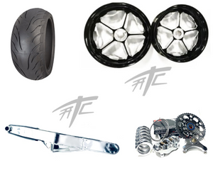 330 OSD BLACK CONTRAST CUT "SPEED STAR" KIT CHROME ARM 06-11 KAWASAKI NINJA ZX14