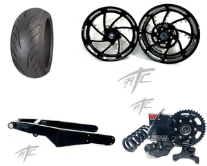 360 OSD BLACK CONTRAST CUT "PIRANHA" KIT BLACK ARM 12-25 KAWASAKI NINJA ZX-14R