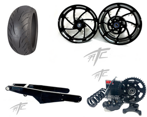 300 OSD BLACK CONTRAST CUT "PIRANHA" KIT BLACK ARM 13-20 SUZUKI HAYABUSA ABS