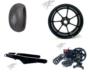 HAYABUSA 330 OSD FAT TIRE KIT BLACK REPLICA WHEEL 22-26 SUZUKI HAYABUSA