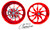 STOCK SIZE SOLID CANDY RED TORNADO WHEELS 06-07 SUZUKI GSXR 600/750