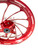 360 FAT TIRE CRIMSON RED TURBO WHEEL PACKAGE 2006-2011 KAWASAKI NINJA ZX-14