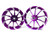 GSXR 330 FAT TIRE PURPLE CONTRAST CUT TORNADO WHEELS 01-05 SUZUKI GSXR 600 750