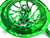 GSXR 330 FAT TIRE ILLUSION GREEN HELLIAN WHEELS 2009-2020 SUZUKI GSXR 1000
